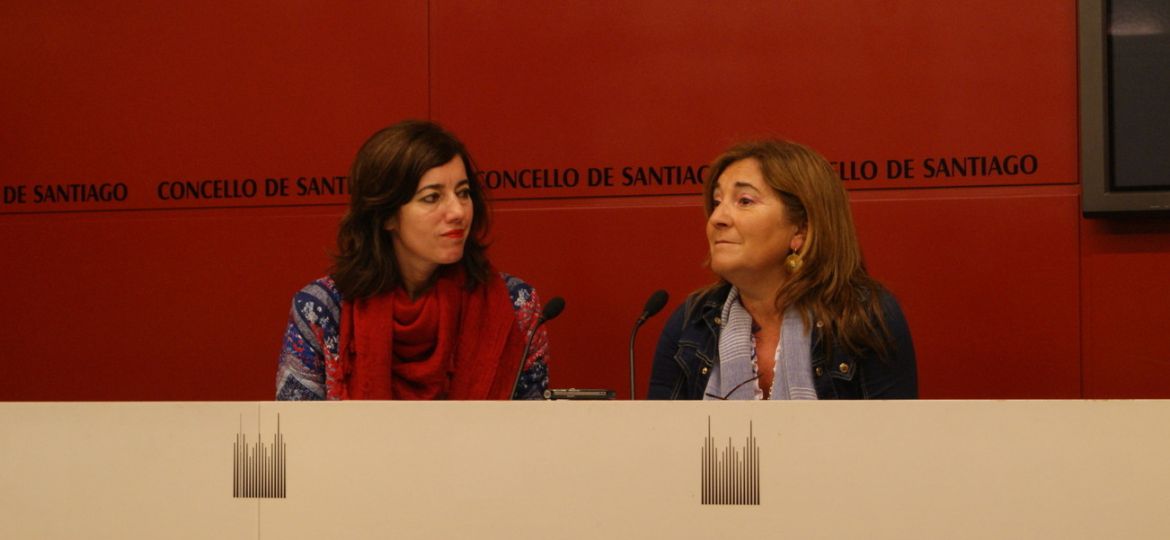 Marta Lois e Rosaura Leis durante a rolda de prensa